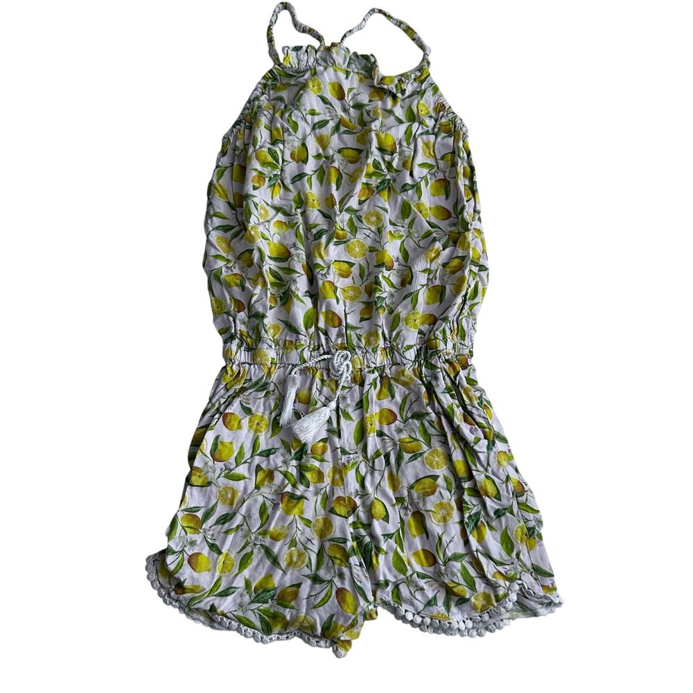 Snapper Rock Girls Lemon Print Romper - Size 12 Years